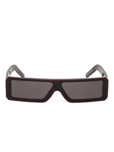 Rick Owens Drkshdw Geth Rectangle-frame Sunglasses In Black