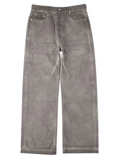 Rick Owens Drkshdw Geth Relaxed Wide-leg Cotton Jeans In Yellow