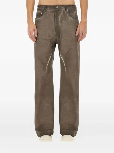 RICK OWENS DRKSHDW GETH SIDE-STRIPE COTTON JEANS