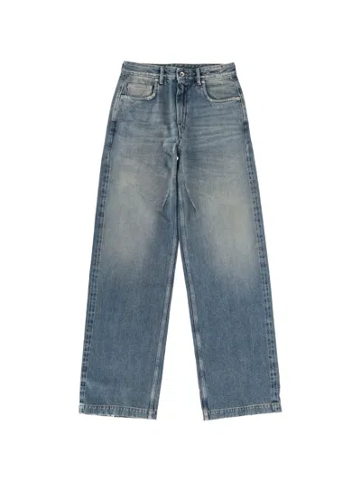 Rick Owens Drkshdw Geth Wide-leg Jeans In Blue