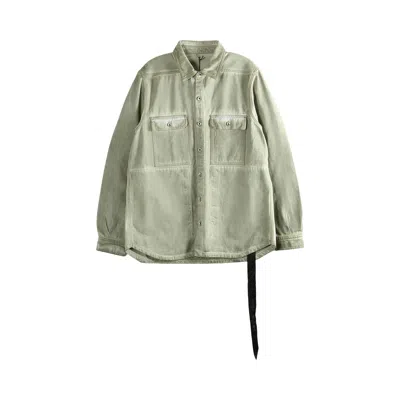 Pre-owned Rick Owens Drkshdw Giacca In Denim Outershirt 'sand' | Tan | Men's Size M In Brown
