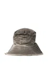 Rick Owens Drkshdw Gilligan Distressed Bucket Hat In Gray