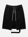 Rick Owens Drkshdw Gimp Drawstring Pod Shorts In Black