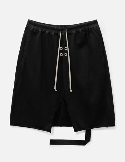 Rick Owens Drkshdw Gimp Drawstring Pod Shorts In Black