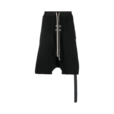 Pre-owned Rick Owens Drkshdw Gimp Drawstring Pod Shorts 'black' | Men's Size M