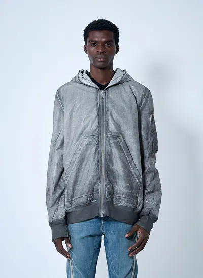 Rick Owens Drkshdw Gimp Fight Bomber Jacket In Grey