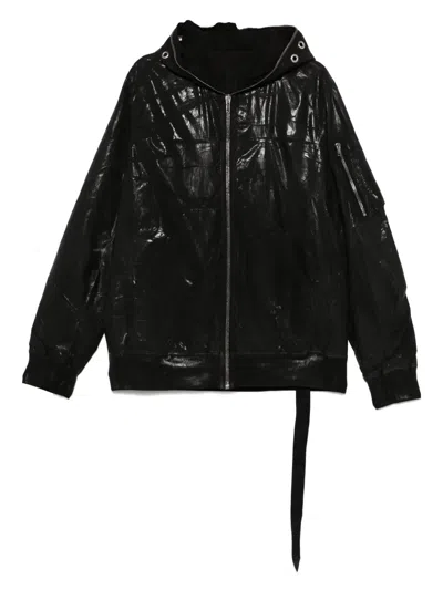 Rick Owens Drkshdw Gimp Flight Bomber Jacket In Black