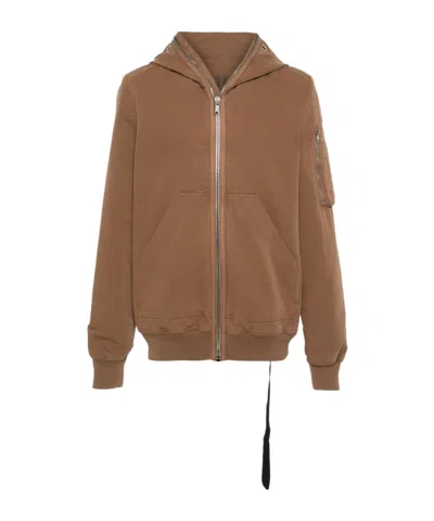 Rick Owens Drkshdw Gimp Hooded Jacket In Brown