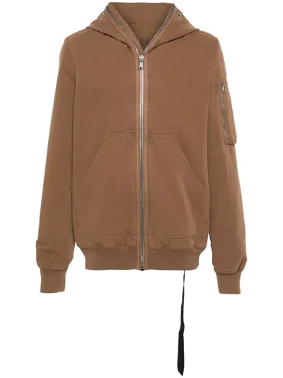 Rick Owens Drkshdw Gimp Hooded Jacket In Brown