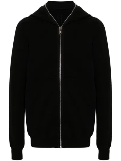 Rick Owens Drkshdw Jumbo Gimp Zip-up Hooded Sweatshirt In Black