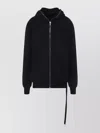 Rick Owens Drkshdw Gimp Zip-up Hooded Sweatshirt In Black
