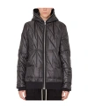 Rick Owens Drkshdw Gimp Quilted Hooded Jacket In Black