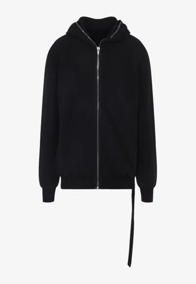 RICK OWENS DRKSHDW GIMP ZIP-UP HOODED SWEATSHIRT