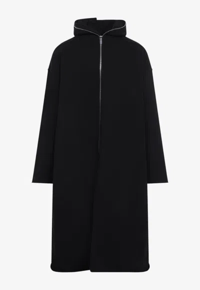 Rick Owens Drkshdw Gimp Zip-up Hooded Jacket In Black