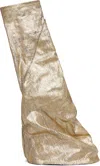 Rick Owens Drkshdw Gold Hollywood Fetish Tall Boots In Gold