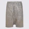 Rick Owens Drkshdw Metallic Textured Elastic Waistband Shorts