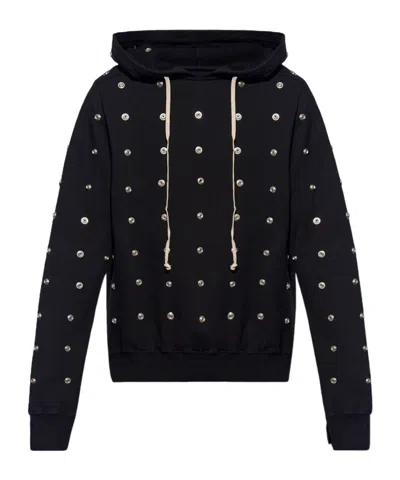 Rick Owens Drkshdw Granbury Cotton Hoodie In Black