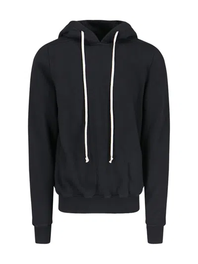 Rick Owens Drkshdw Hoodie With Fringe In Black