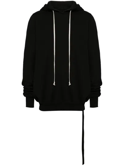 Rick Owens Drkshdw Asymmetrical Hem Long Sleeve Hoodie In Animal Print