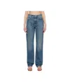 Rick Owens Drkshdw Blue Hollywood Granbury Jeans In Washed Indigo
