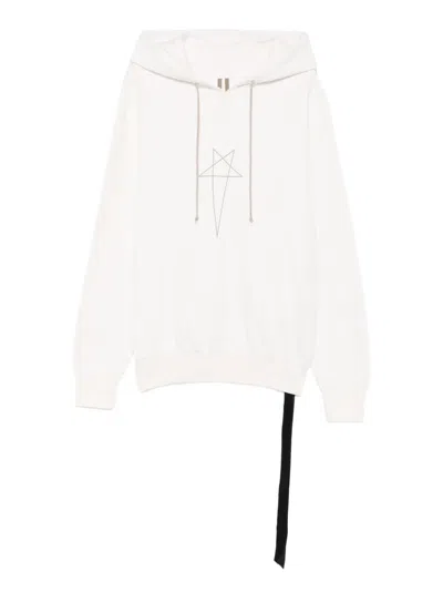 Rick Owens Drkshdw Graphic Hoodie In White
