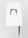 Rick Owens Drkshdw Graphic Long Sleeve Crew Neck T-shirt In White