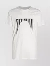 Rick Owens Drkshdw White Crewneck T-shirt With Logo Print On The Front In Cotton Man In White