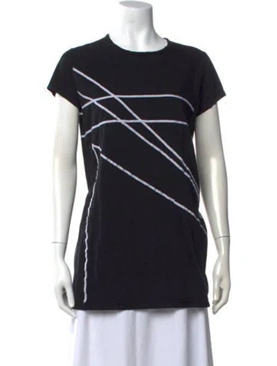 Pre-owned Rick Owens Drkshdw Graphic Print Crew Neck T-shirt In Black