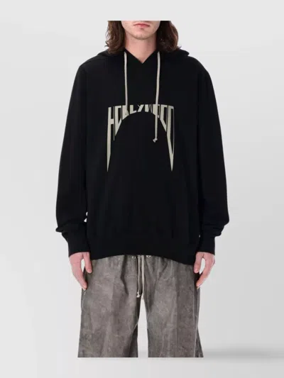 RICK OWENS DRKSHDW GRAPHIC PRINT DRAWSTRING HOODIE