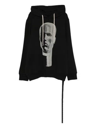 Rick Owens Drkshdw Graphic-print Hoodie In Black