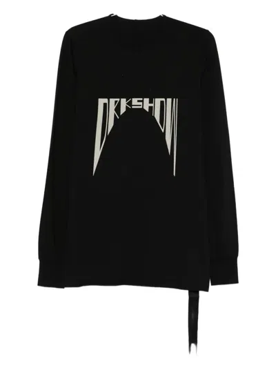 Rick Owens Drkshdw Graphic-print Long-sleeve T-shirt In Black
