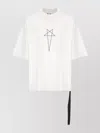 Rick Owens Drkshdw Graphic Print Oversized Crewneck T-shirt In White