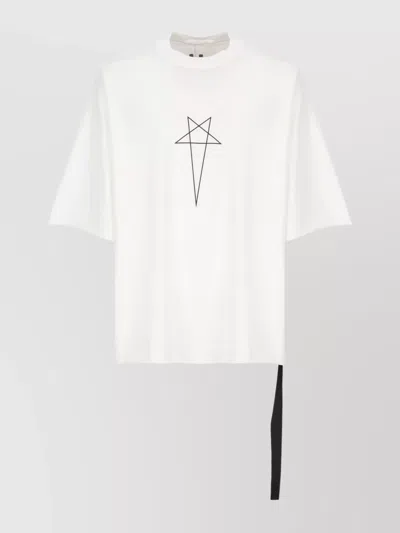RICK OWENS DRKSHDW GRAPHIC PRINT OVERSIZED CREWNECK T-SHIRT