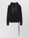 Rick Owens Drkshdw Graphic Print Oversized Hoodie Drawstring In Black