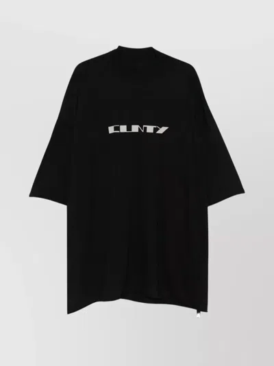 Rick Owens Drkshdw Graphic Print Round Neck Short Sleeve T-shirt In Black