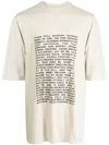 Rick Owens Drkshdw Graphic-print Detail T-shirt In Neutrals
