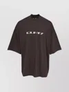 Rick Owens Drkshdw Graphic Print T-shirt Asymmetric Hem In Gray