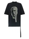 Rick Owens Drkshdw Jumbo Ss Printed T-shirt In Black
