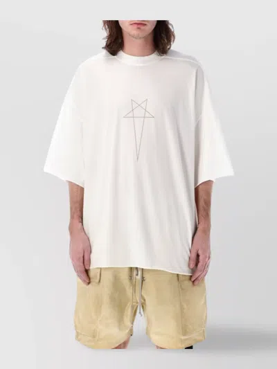 Rick Owens Drkshdw Graphic Print T-shirt Tommy Pentagram In White