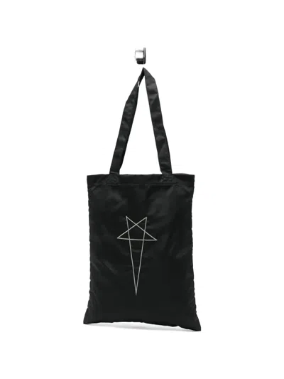 Rick Owens Drkshdw Graphic Shoulder Bag In Black