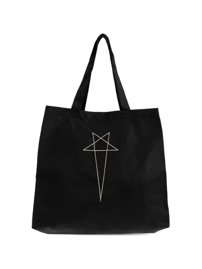 Rick Owens Drkshdw Graphic-print Tote Bag In Black