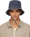 Rick Owens Drkshdw Gray Concordians Gilligan Hat In Blue
