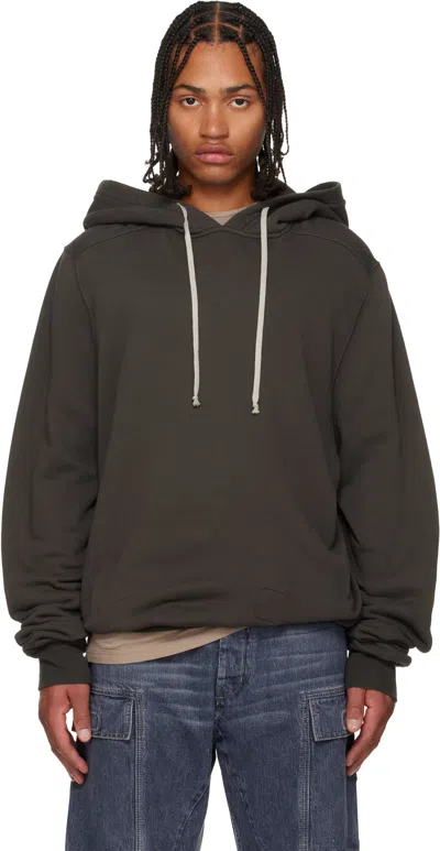 Rick Owens Drkshdw Gray Concordians Oversized Hoodie In Brown