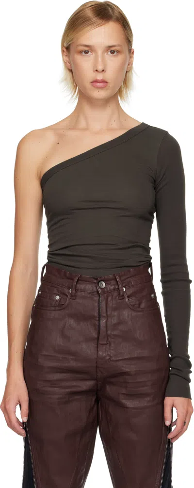 Rick Owens Drkshdw Gray Concordians Ziggy T-shirt In Green