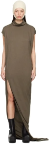 Rick Owens Drkshdw Gray Edfu T Maxi Dress In 34 Dust