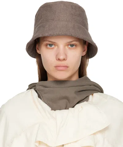Rick Owens Drkshdw Gray Gilligan Bucket Hat In 34 Dust