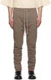 Rick Owens Drkshdw Gray Hollywood Berlin Drawstring Sweatpants In 34 Dust
