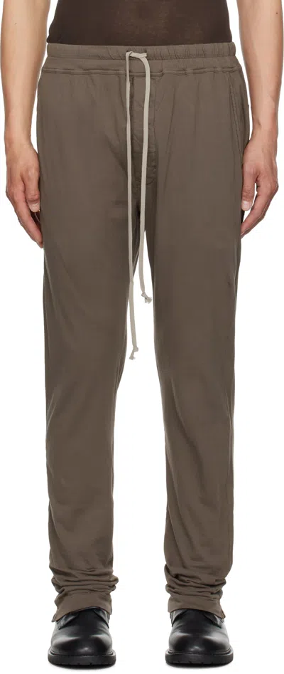 Rick Owens Drkshdw Gray Hollywood Berlin Drawstring Sweatpants In 34 Dust