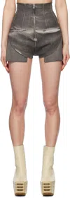 Rick Owens Drkshdw Gray Hollywood Dirt Cutoffs Denim Shorts In 78 Drkdust
