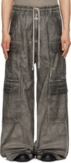 Rick Owens Drkshdw Gray Hollywood Double Cargo Jumbo Belas Pants In 78 Drkdust